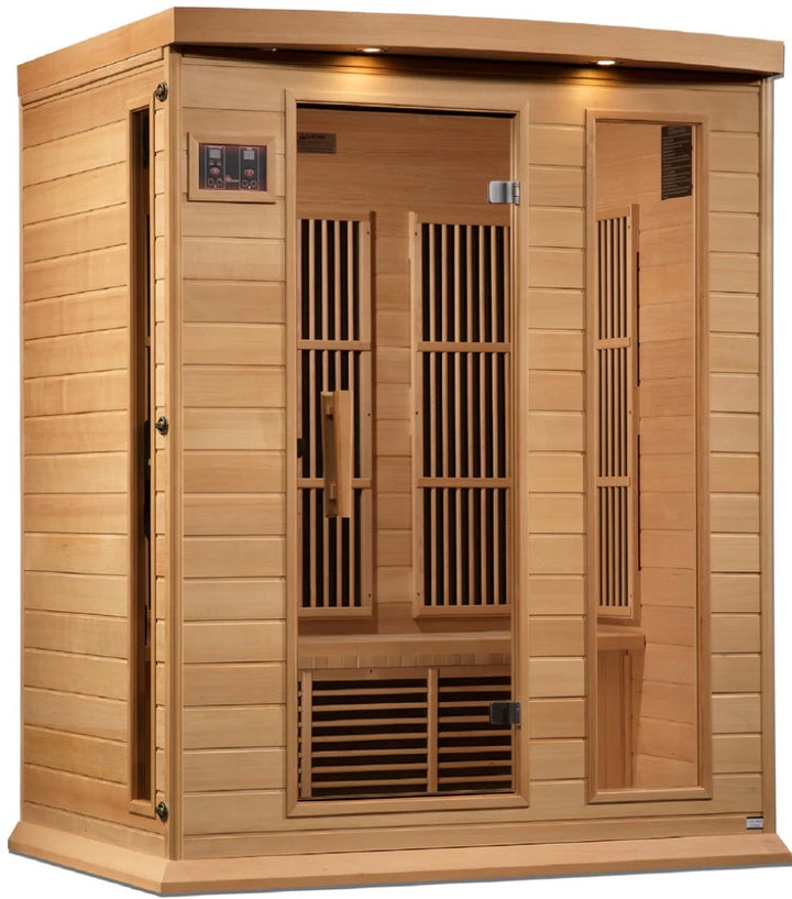 Maxxus 3-Person Near Zero EMF FAR Infrared Sauna – Hemlock (MX-K306-01-ZF HEM)