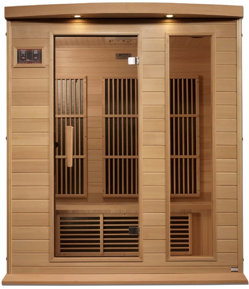 Maxxus 3-Person Near Zero EMF FAR Infrared Sauna – Hemlock (MX-K306-01-ZF HEM)