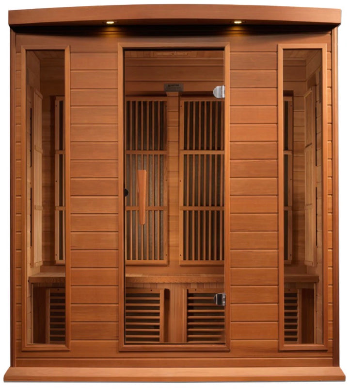 Maxxus 4-Person Near Zero EMF Sauna – Cedar (MX-K406-01-ZF)