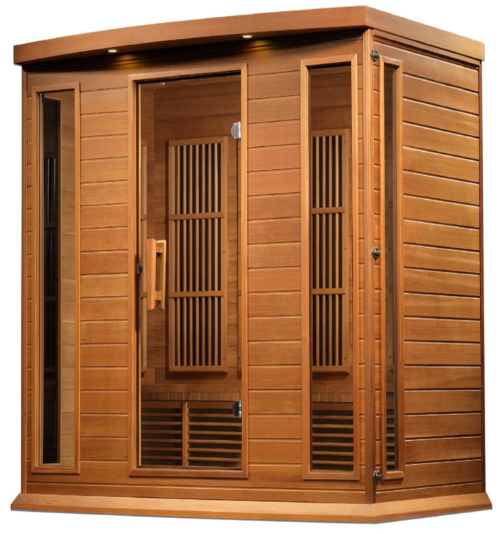Maxxus 4-Person Near Zero EMF Sauna – Cedar (MX-K406-01-ZF)