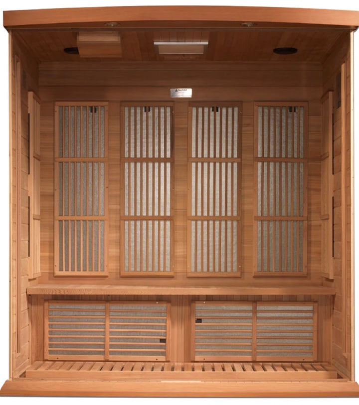 Maxxus 4-Person Near Zero EMF Sauna – Cedar (MX-K406-01-ZF)