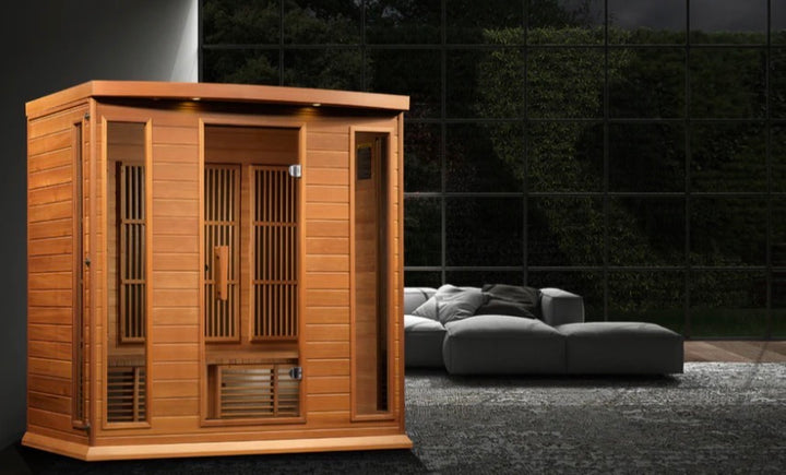 Maxxus 4-Person Near Zero EMF Sauna – Cedar (MX-K406-01-ZF)