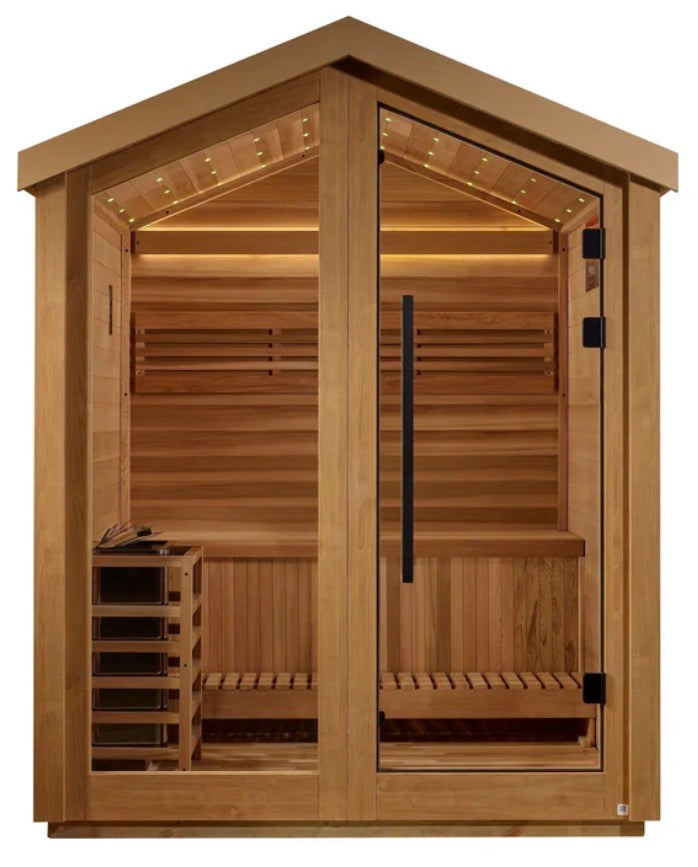 Golden Designs Savonlinna Edition 3-Person Outdoor Traditional Sauna | GDI-8503-01
