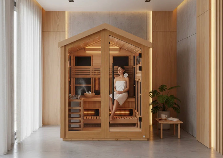 Golden Designs Loviisa Edition 3-Person Hybrid Outdoor Sauna | GDI-8523-01