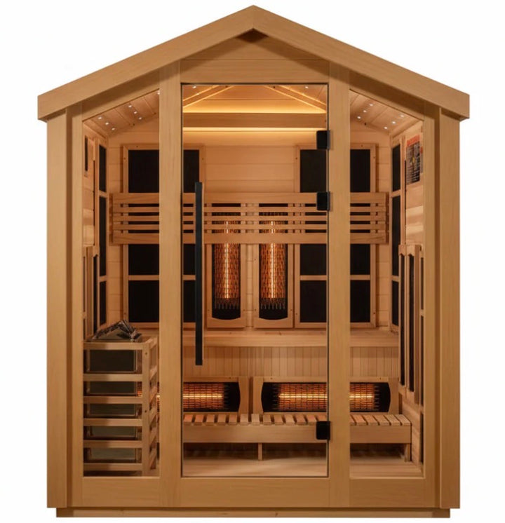 Golden Designs Loviisa Edition 3-Person Hybrid Outdoor Sauna | GDI-8523-01
