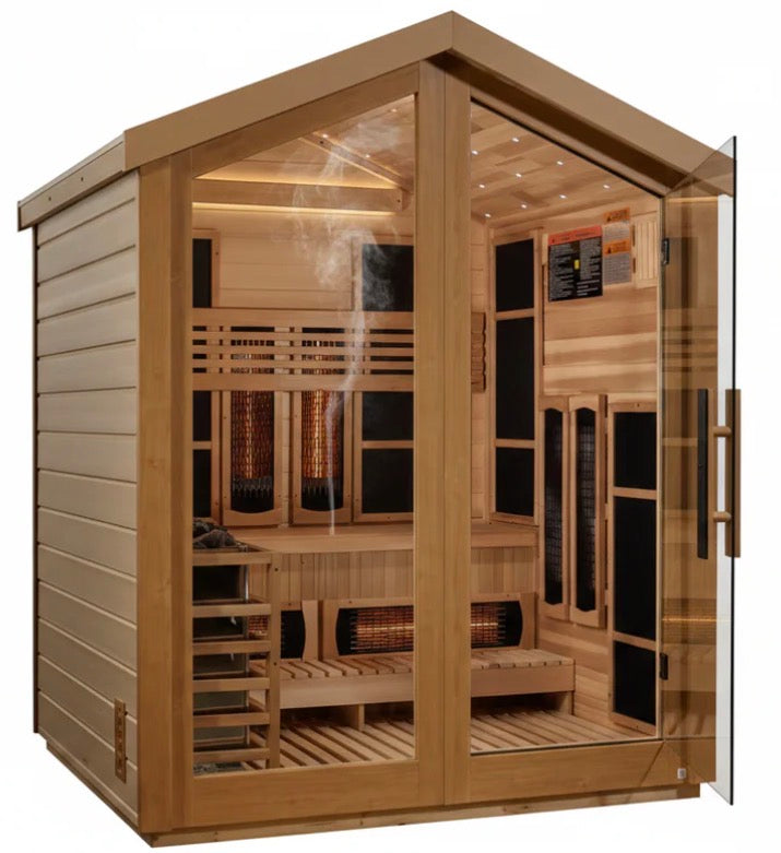 Golden Designs Loviisa Edition 3-Person Hybrid Outdoor Sauna | GDI-8523-01