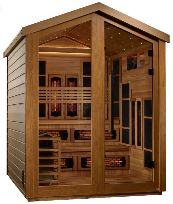 Golden Designs Kaskinen Edition 6-Person Hybrid Outdoor Sauna | GDI-8526-01