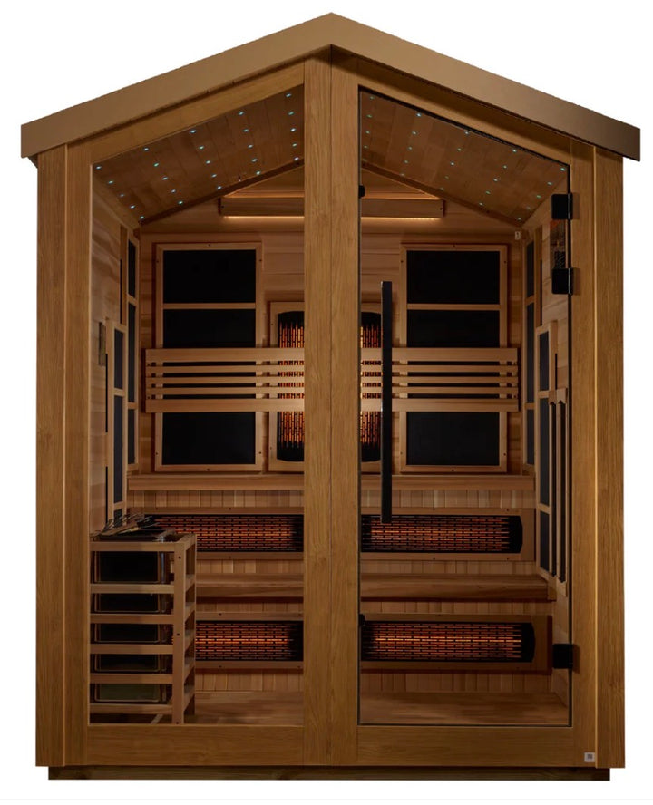 Golden Designs Kaskinen Edition 6-Person Hybrid Outdoor Sauna | GDI-8526-01