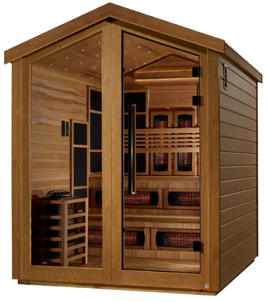 Golden Designs Kaskinen Edition 6-Person Hybrid Outdoor Sauna | GDI-8526-01