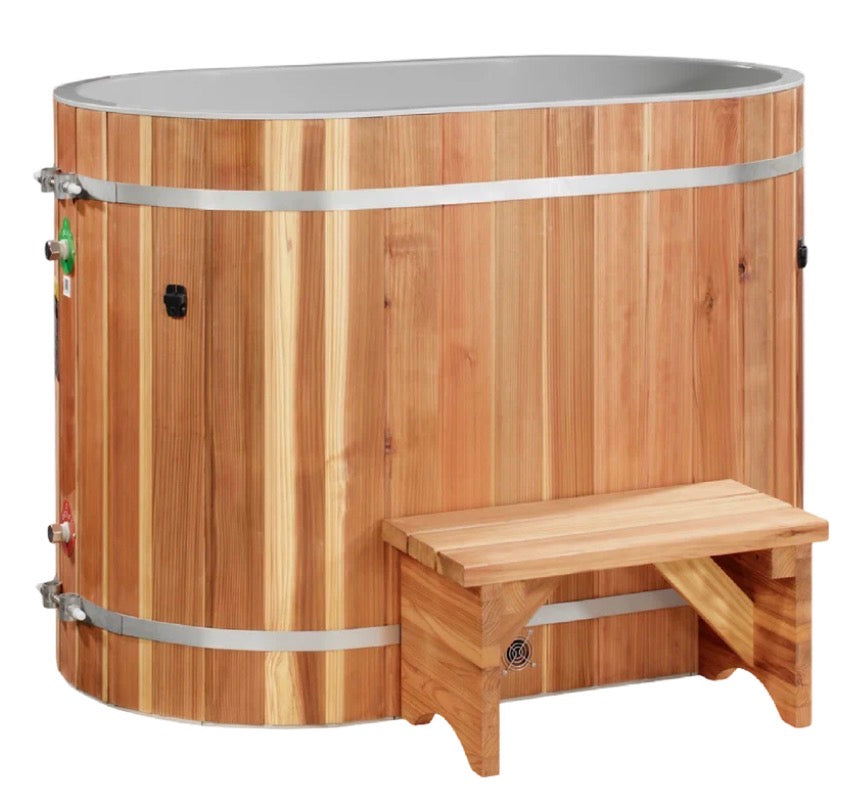Dynamic Cold Therapy Pacific Cedar Oval Barrel Cold Plunge